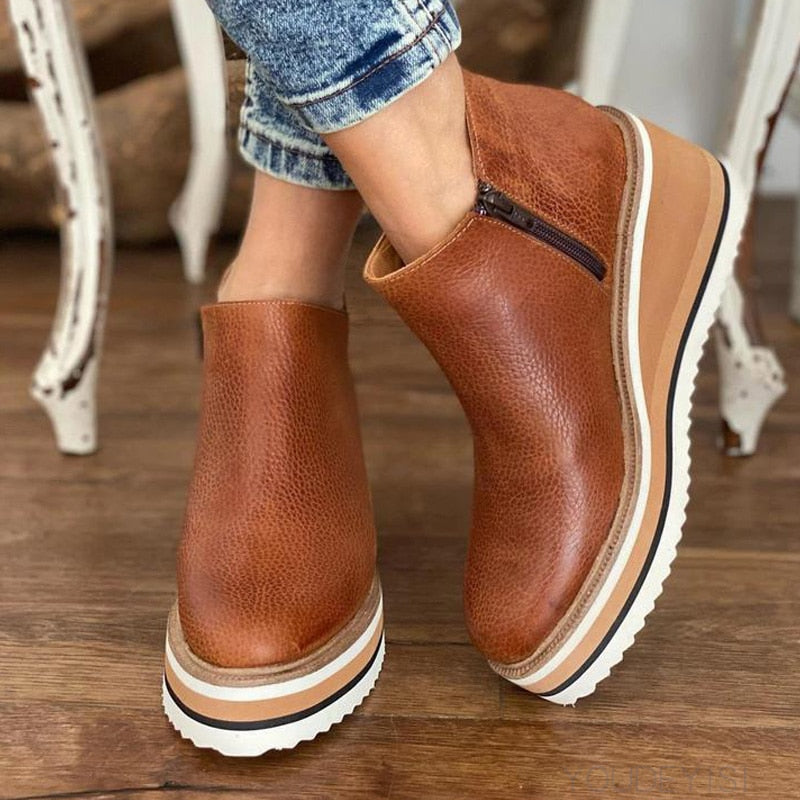 Amy | Trendy Ankle Boots with Platform Sole