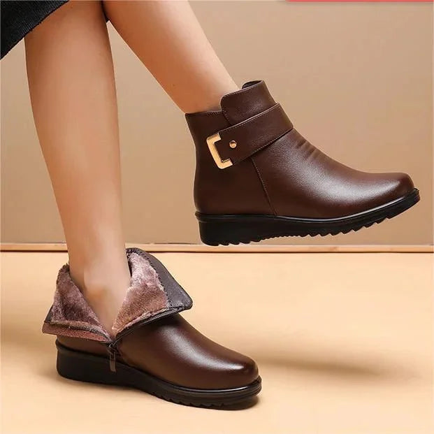 Eline | Leather Women's Boots with Wool