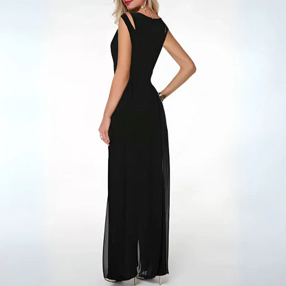 Alaine | Elegant Jumpsuit with Chiffon Overlay