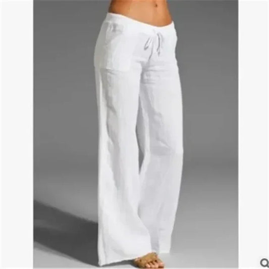 Kalina | White linen pants
