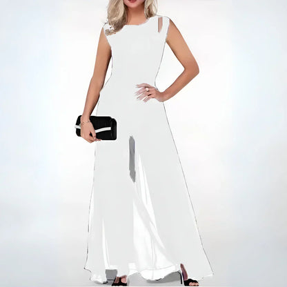 Alaine | Elegant Jumpsuit with Chiffon Overlay