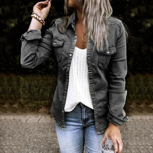 Beatrix | Stylish Slim-Fit Denim Jacket
