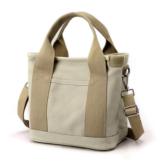 ruime stevige canvas draagtas shopper met vakken