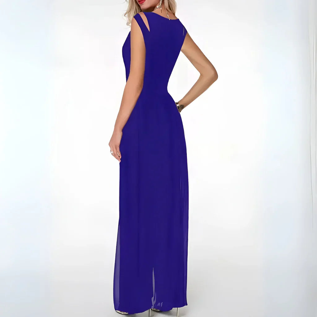 Alaine | Elegant Jumpsuit with Chiffon Overlay
